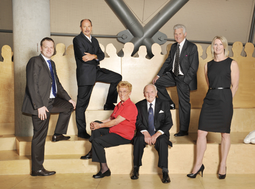 Graeme Smith, David Wilkie MBE, Eleanor Gordon, Sir Peter Heatly CBE, Ian Black and Alison Sheppard MBE Graeme Smith, David Wilkie MBE, Eleanor Gordon, Sir Peter Heatly CBE, Ian Black and Alison Sheppard MBE