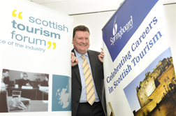 Iain Herbert, chief executive of the Scottish Tourism Forum [STF] at the forum's conference at Murrayfield, Edinburgh