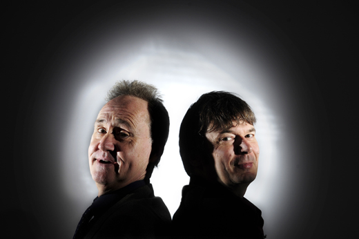 Nigel Planer and Ian Rankin at the History Festival's Robert Louis Stevenson evening
