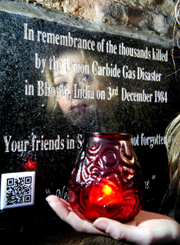 Scottish Friends of Bhopal memorial at Greyfriars Kirkyard, Edinburgh Scottish Friends of Bhopal memorial at Greyfriars Kirkyard, Edinburgh