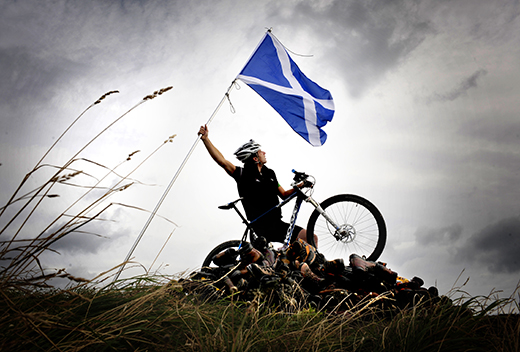 Mark Beaumont on Calton Hill, Edinburgh Mark Beaumont on Calton Hill, Edinburgh