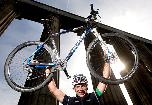 Mark Beaumont on Calton Hill, Edinburgh Mark Beaumont on Calton Hill, Edinburgh