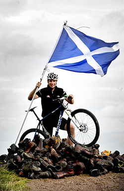 Mark Beaumont on Calton Hill, Edinburgh Mark Beaumont on Calton Hill, Edinburgh