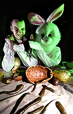 Dr Knox and a psychotic Easter Bunny at the Edinburgh Dungeon Dr Knox and a psychotic Easter Bunny at the Edinburgh Dungeon