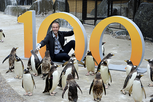 John Hannah celebrates a centenary of Edinburgh Zoo with penguins