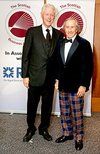 Bill Clinton with Sir Jackie Stewart at the Scottish Business Awards