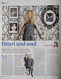 Melanie Masson in The Scotsman Magazine 17th August 2013