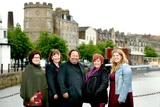 The Previously... team at Leith's Shore
