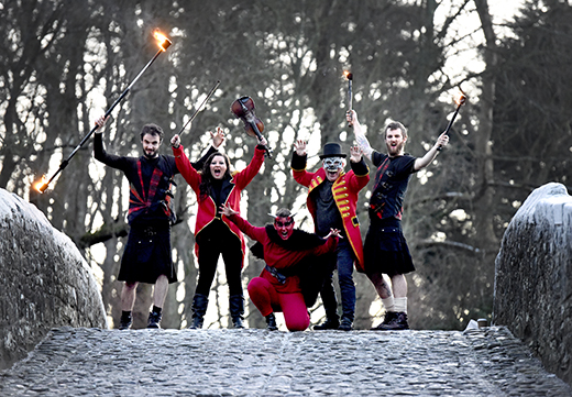 Artists perform on the Brig O'Doon at the Ae Spark O' Nature's Fire - a festival in tribute to Robert Burns Artists perform on the Brig O'Doon at the Ae Spark O' Nature's Fire - a festival in tribute to Robert Burns